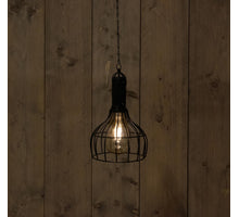 SOLAR RETRO LAMP/KAP ZWART 14,5X14,5X22,5CM