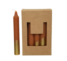 Giftbox a 10 Kaars wax dipped metallic dia1.3-H10.5cm - Kaneel