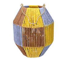 Lantern Lucera d20xh24.5cm ochre/lilac