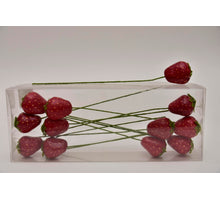 cb. 12 strawberries/pick red 4 cm