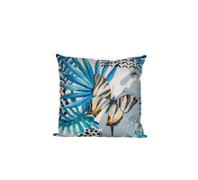BUITENKUSSEN PALMBLAD BLAUW VLINDER 45X45CM
