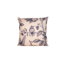 OUTDOOR CUSHION BIRDS AND FLOWERS BLACK 45X45CM