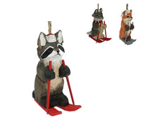 Migros hanger hout dier op ski 6 x 4 x 9,5 cm 3 assorti