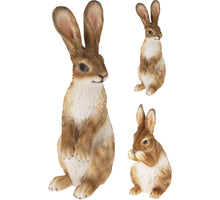 KONIJN STAAND POLYSTONE 14X10X23CM 2 ASSORTIE