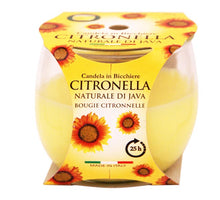 Citronella glazen pot 8x8cm 25 uur