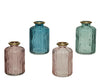 Bottle glass 4 colors assorted H10 D6,2cm