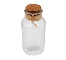 Glazen fles met kurk D8 H16cm helder