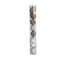 Tube of 8 Egg foam mix ''marble look'' H.5cm D.3cm