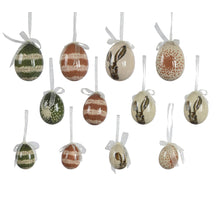 Bag of 12 Egg foam mix ''natural easter'' H.6cm D.4cm