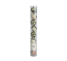 Tube of 8 Egg foam mix ''natural easter'' H.5cm D.3cm
