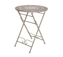 Bistrotafel narbonne ijzer outdoor taupe mozaïek H76 D60cm