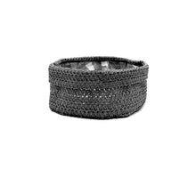 Sizo knitted paper scale black Ø 25 H10 cm
