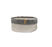 Sizo paper scale grey with suede edge Ø 25 H10 cm