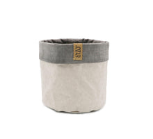Sizo paper bag grey with suede edge Ø 15 cm