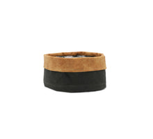 Sizo paper scale black with leather edge Ø20 H10cm