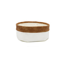 Sizo paper scale white with leather edge Ø25 H10cm