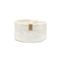 Sizo knitted paper scale white Ø 20 H10 cm