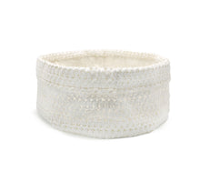 Sizo knitted paper scale white Ø 25 H10 cm