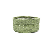Sizo knitted paper scale olive Ø 20 H10 cm