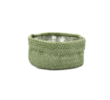 Sizo knitted paper scale olive Ø 25 H10 cm