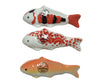 Vis porselein 3 assortie kleuren L.11cm x W.3.3cm x H.4cm