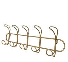 Coatrack iron gold 7x60x18cm