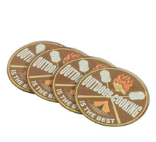 Set/4 Onderzetter glas ''outdoor'' H2,3 D9cm