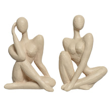 Standbeeld polyresin 2 assortie off-white 13x10,5x20cm