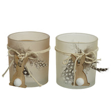 Glass tea light holder 