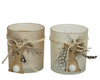 Theelichthouder glas ''haasje'' 2 kleuren assortie H.9cm D.8cm