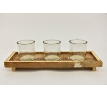 Oldwood + 3 glaspot 40x14x12cm