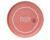 Ceramic breakfast plate pink dia20cm x H.2cm