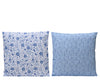 Kussen polyester 2ass buiten blauw/wit L.45cm x W.45cm x H.8cm