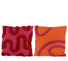 Kussen eg polyester katoen 2ass oranje L.45cm x W.45cm x H.3cm