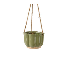 Hangende planter keramiek groen dia13.2cm x H.9.5cm