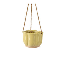 Hangende planter keramiek geel dia13.2cm x H.9.5cm
