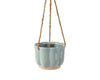 Hanging ceramic planter blue dia13.2cm x H.9.5cm