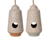 Birdhouse bamboo fiber 2col ass D15 H29cm