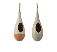 Vogelhuisje bamboevezel 2col ass D10 H26cm