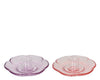 Kandelaar glas 2col ass D10,5 H3,2cm