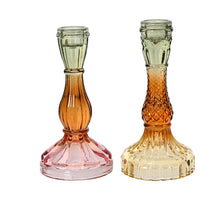 Kandelaar glas 2ass D8,5 H16,5cm