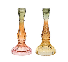 Kandelaar glas 2ass D10 H22cm