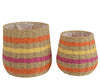 Set a 2 Planter papiertouw paars/kleur(en) 33cm x 30cm