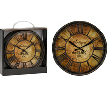 WANDKLOK ''ANTIQUE'' KUNSTSTOF D20 B4,5CM (excl. 1xAA batt.)