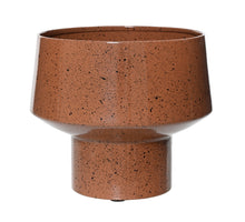 Iron planter terra brown dia24cm x H.20cm