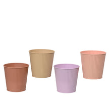 Planter zinc 4 colors assorted indoor and outdoor H.10.6cm D.11cm
