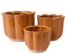 Set a 3 Planter keramiek caramel D17,5 H14,5cm