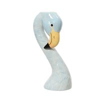 Vaas dolomiet vogel licht blauw L.13cm x W.8.3cm x H.25.5cm