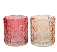 gl tlighth pink/peach assorted 7x7x8cm
