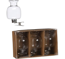 Clip vaas glas 3 stuks - h6xd4cm